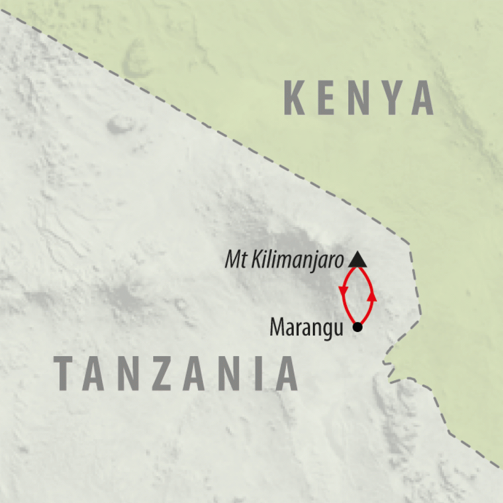 Mt Kilimanjaro Climb - 8 days map