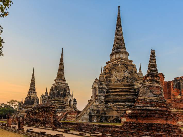 Ruined temples in Ayutthaya, Thailand