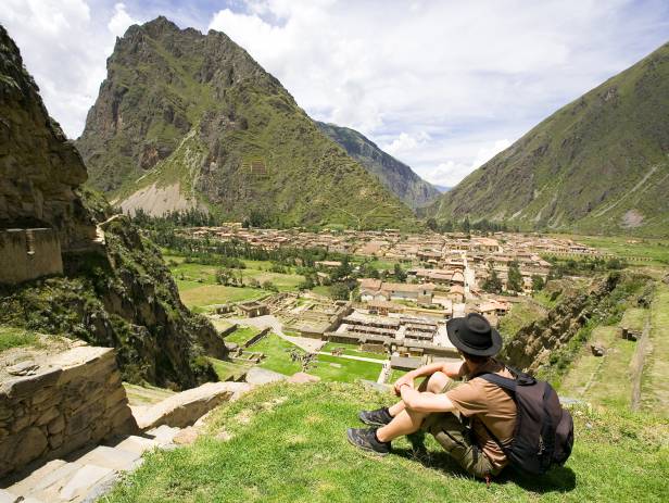 The impressive mountain views of the Sacred Valley in Peru