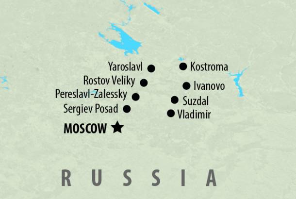 Russia Golden Ring Map