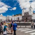 Ecuador's capital city, Quito, surrounded by mountains