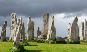 Scottish islands encompassed main - calanais stone circle - lewis and harris