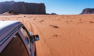 Self Drive Jordan main image - driving in Wadi Rum