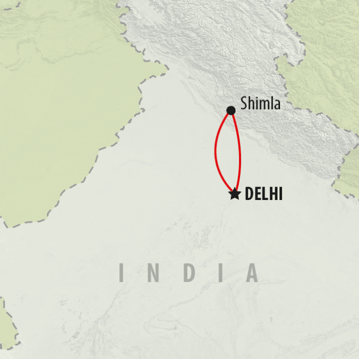 tourhub | On The Go Tours | Shimla - 4 days | 637/MBSHI | Route Map
