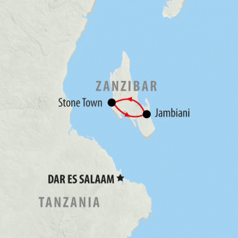 Simply Zanzibar - 5 days map