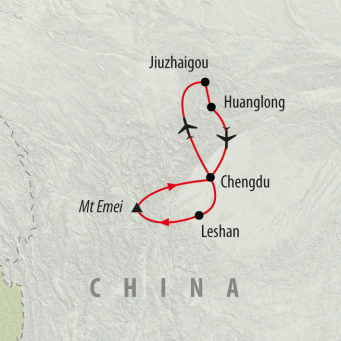 Sizzling Sichuan - 8 days map