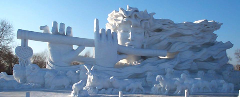 Snow sculpture