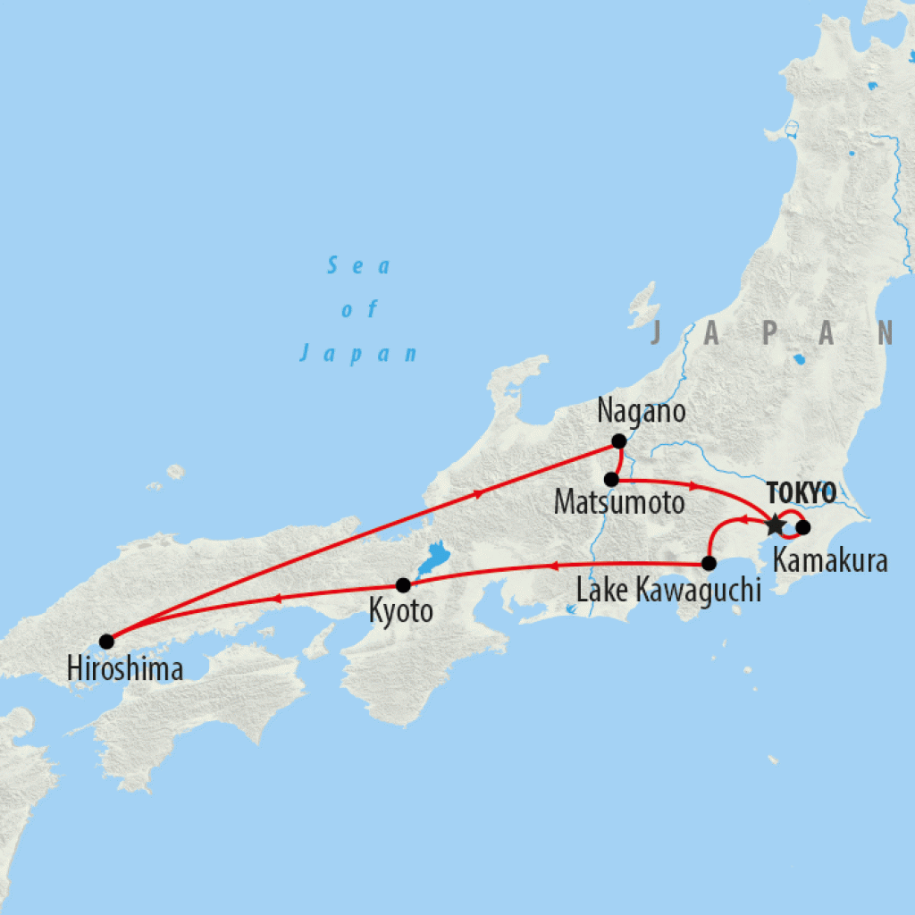 Snow Monkey Explorer - 13 Days map