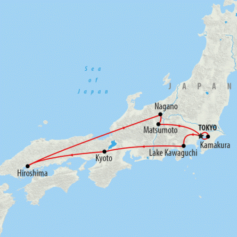 Snow Monkey Explorer - 13 Days map