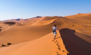 Solo female traveller in the Namib Desert