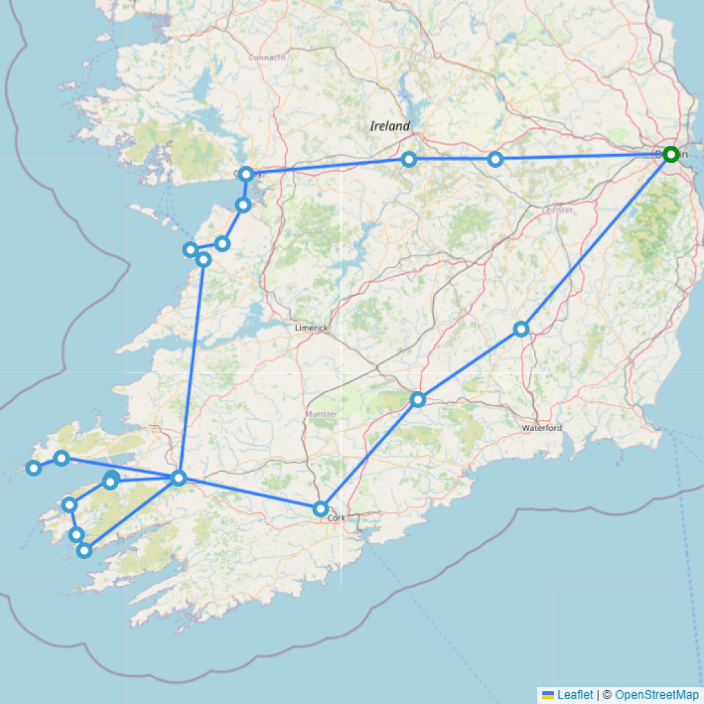 South West Ireland Uncovered - 5 days map