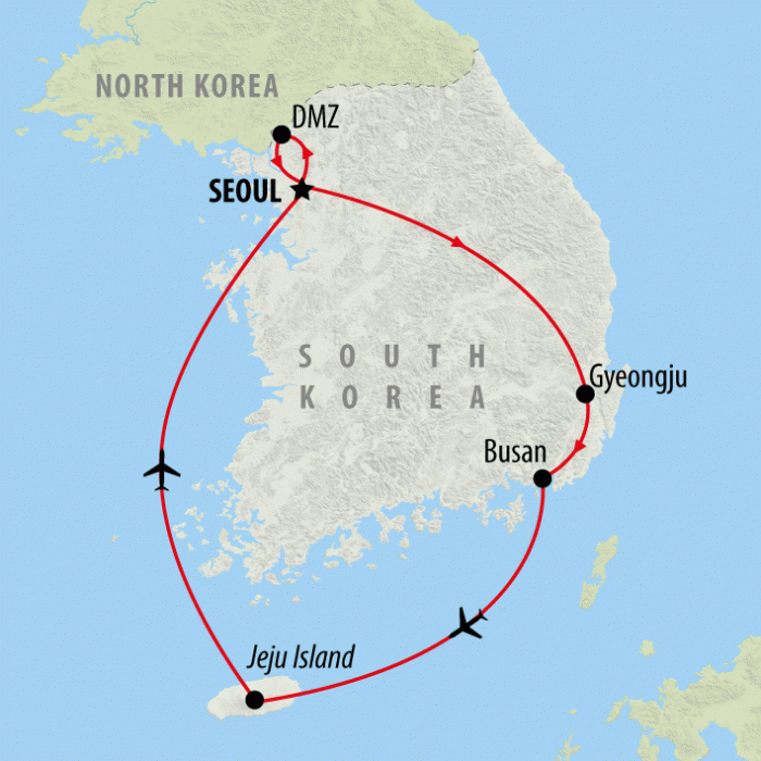 tourhub | On The Go Tours | Best of South Korea - 10 days  | Tour Map