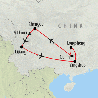 Southern China Explorer - 12 days map