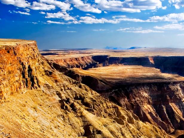 Aerial view over the Fish River Canyon