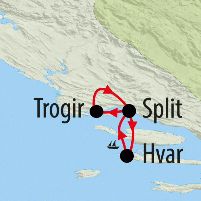 tourhub | On The Go Tours | Split City Stay - 4 days | Tour Map