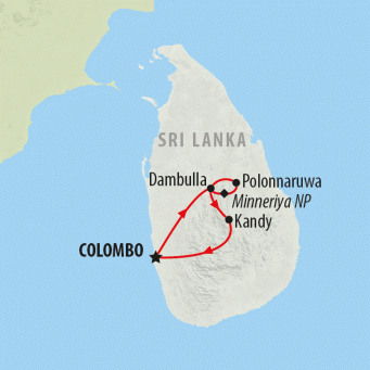 Sri Lanka Family Holiday - 8 Days map