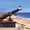 Cannon pointing towards the sea in Colombo