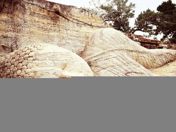 A stupa in one of the Dambulla caves