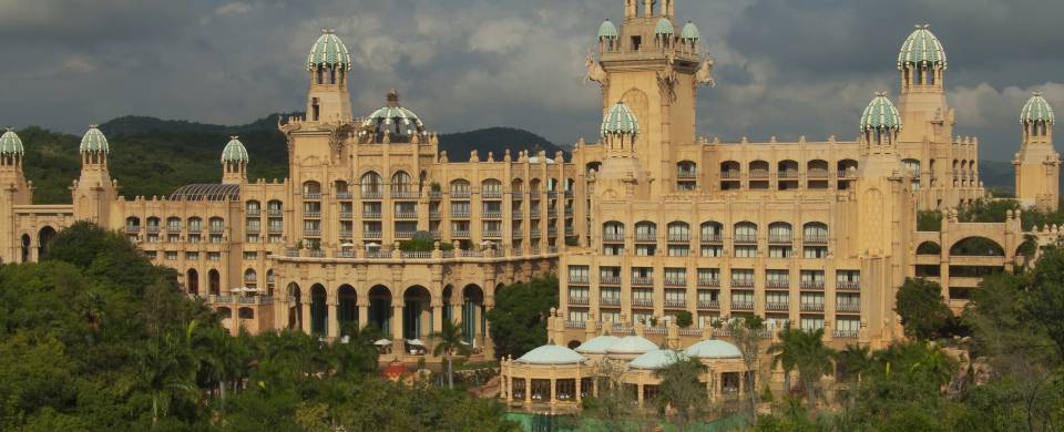 View of the exterior of the main part of the Sun City resort