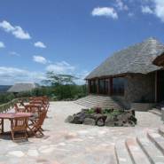 A relaxing area to sit and gaze at the wildlife that abounds at Lake Elementaita at Sunbird Lodge