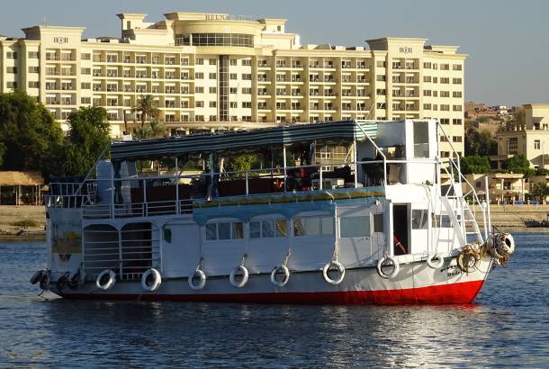Support boat on River Nile, Egypt