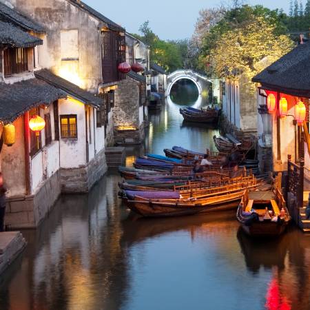 Suzhou-Canal image at night-Primary