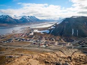 Svalbard - aerial view of Longyearbyen - Best Places to Visit in Norway