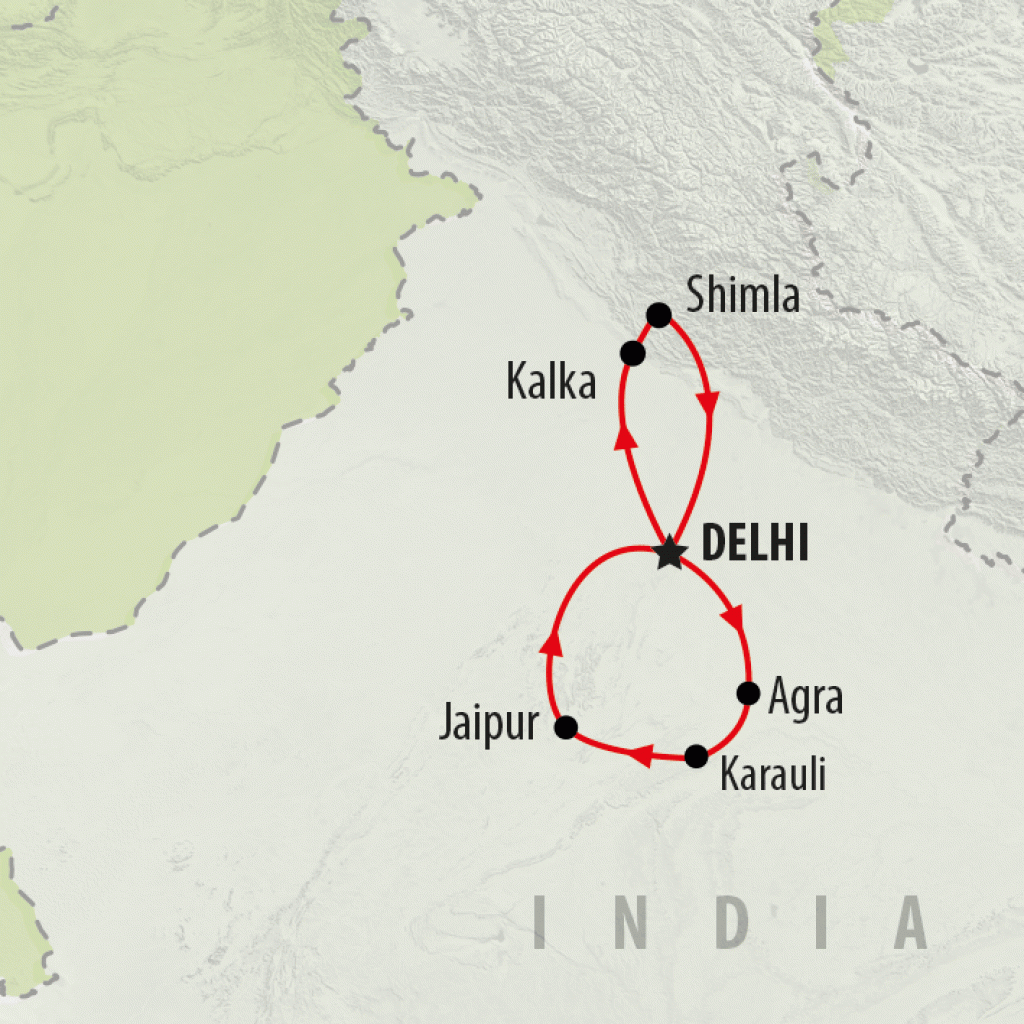 Taj and Raj - 11 Days map