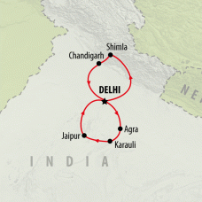 Taj and Raj - 12 Days Map