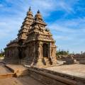 The stunning colours of the faces on the Gopura in Chennai