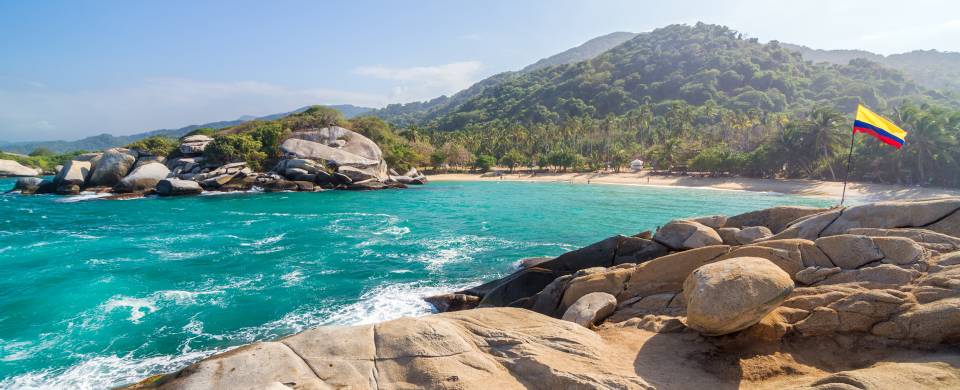 The beautiful coastal scenery of the Tayrona National Park