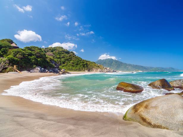 The beautiful coastal scenery of the Tayrona National Park