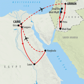 Temples, Tombs, Treasury - 14 days map