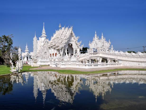 The magnificent and intrictae designed White Temple in Chiang Rai