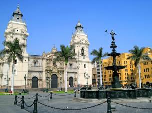 The Basilica Cathedral of Lima on Plaza Mayor Square, Peru