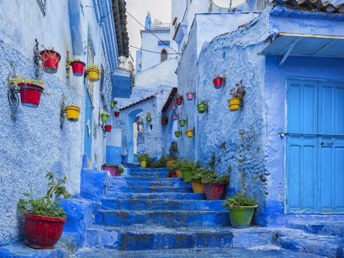 The beautiful blue medina of Chefchaouen, Morocco