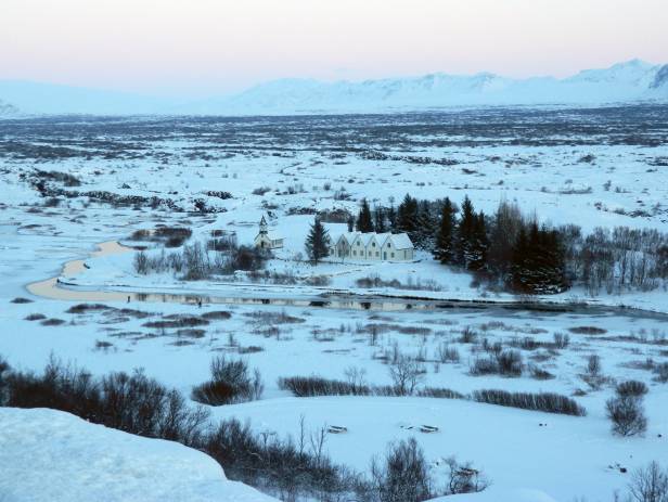 The tiny town of Bourgarnes in the west of Iceland