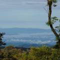 Sun rising over the verdant mountains of Monteverde