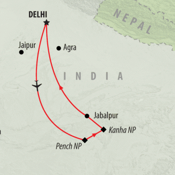 Tiger Trail - 9 days map