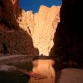 The rocky sides of the cliffs in Todra Gorge