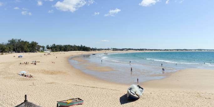 The stunning Tofo beach near Inhambane in Mozambique