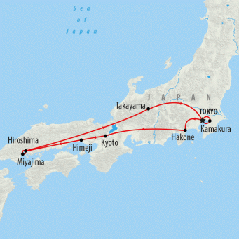 Tokyo to Takayama - 13 days map