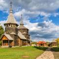 The pretty rural skyline of Suzdal with some of the many churches that make the town famous