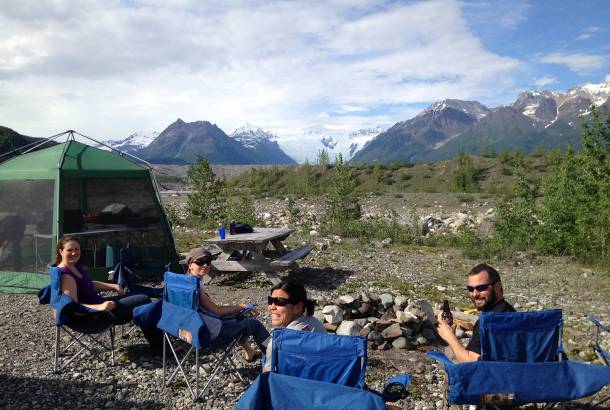 Travellers camping - North America Tours - On The Go Tours