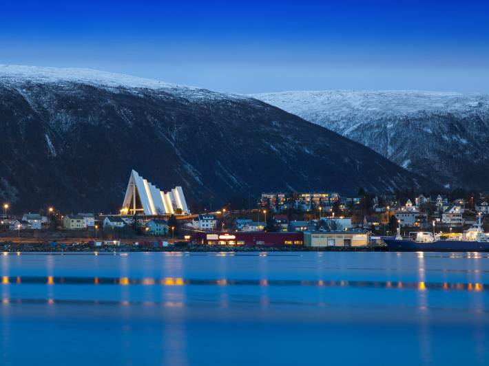 Tromso cityscape in twilight - Best Places to Visit in Norway