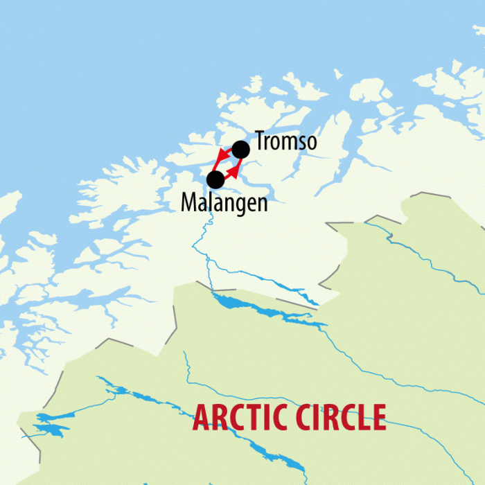 tourhub | On The Go Tours | Tromso and the Northern Lights - 5 days | Tour Map