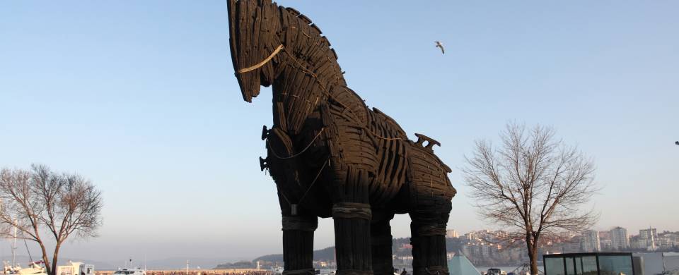 The Trojan Horse from Brad Pitt's blockbuster film Troy