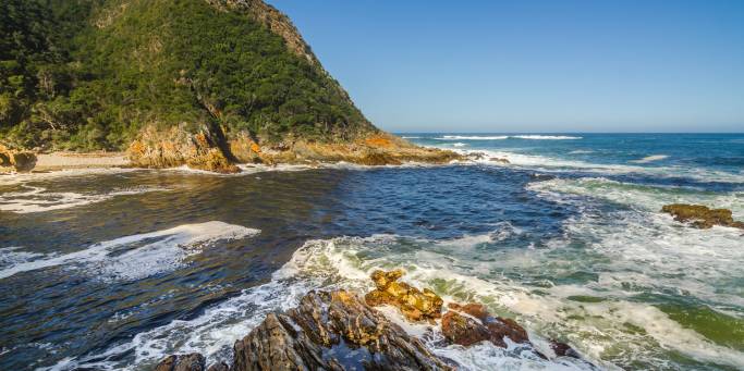 The Tsitsikamma National Park in South Africa is characterised by dramatic coastal scenery