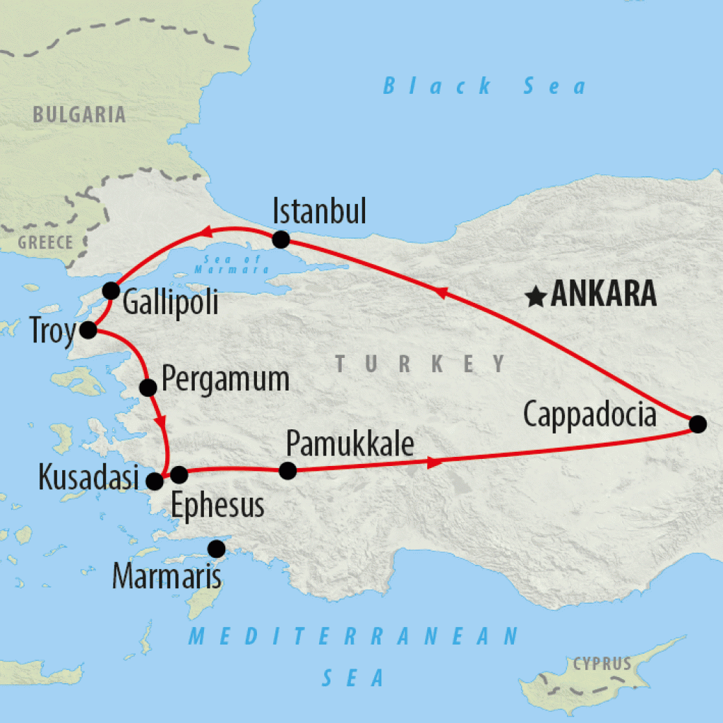 Turkey Unplugged - 10 Days map