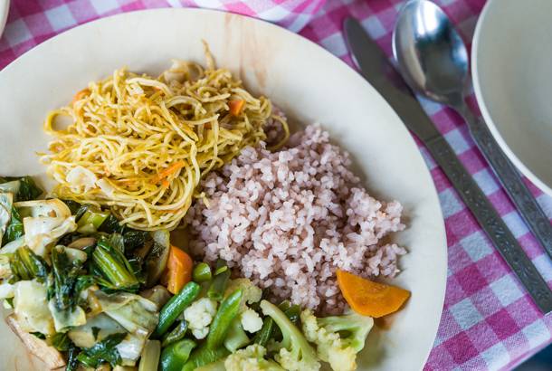 Typical vegetarian meal - Bhutan Top Travel Tips - On The Go Tours